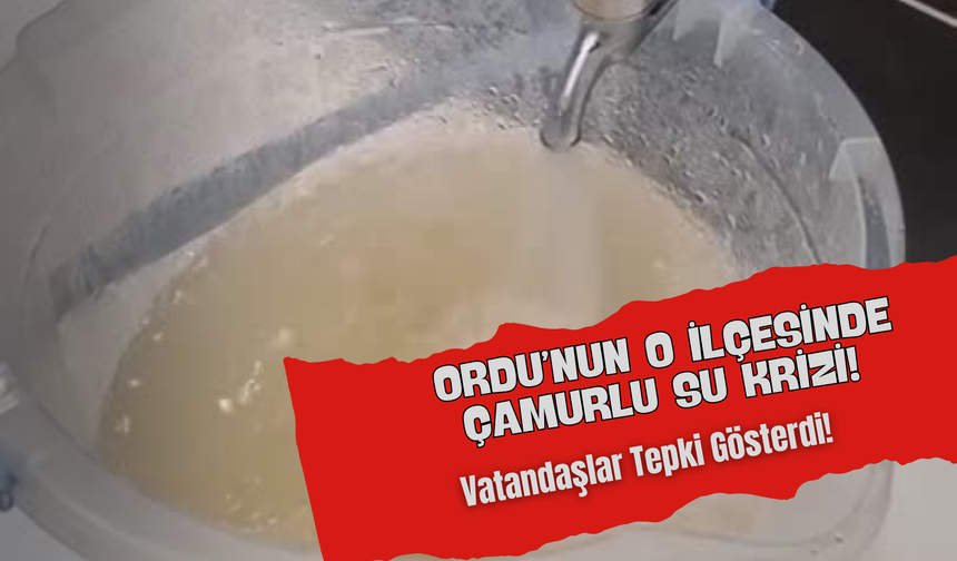 Ordu’nun O İlçesinde Çamurlu Su Krizi: Vatandaşlar Tepki Gösterdi!