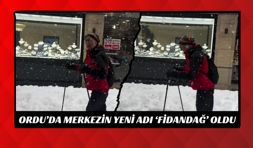 Ordu'da Kar Yağışı Sonrası Vatandaşın Snowboard Şovu Şaşırttı