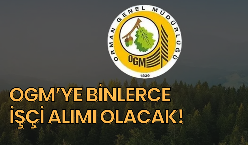 Tarım ve Orman Bakanlığı Duyurdu! OGM’ye Binlerce İşçi Alımı Olacak!