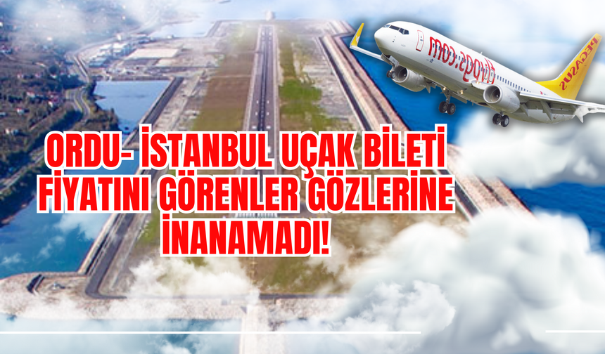 Ordu- İstanbul Uçak Bileti Fiyatını Görenler Gözlerine İnanamadı!