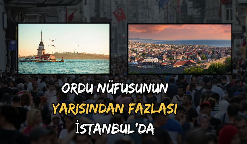 Ordu Nüfusunun Yarısından Fazlası İstanbul’da