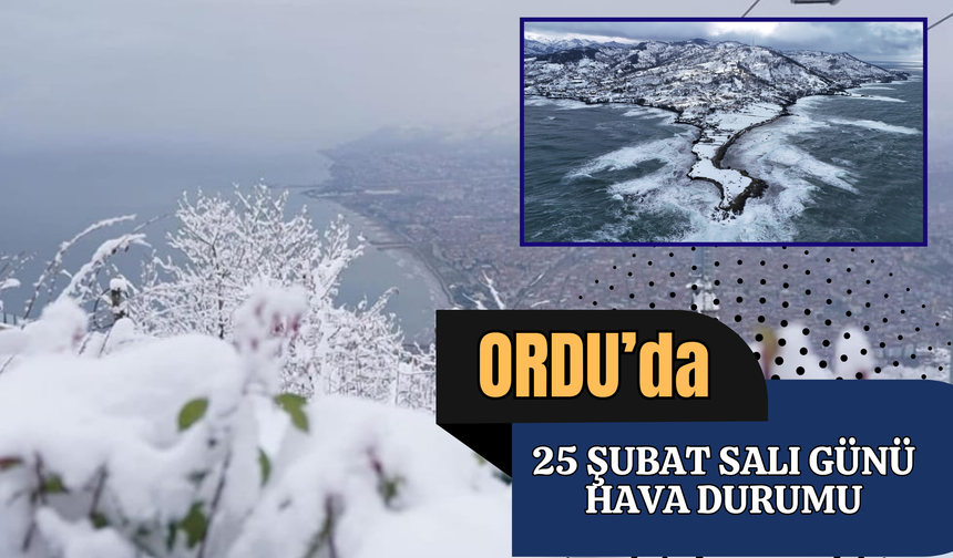 Ordu’da 25 Şubat Salı Günü Hava Durumu