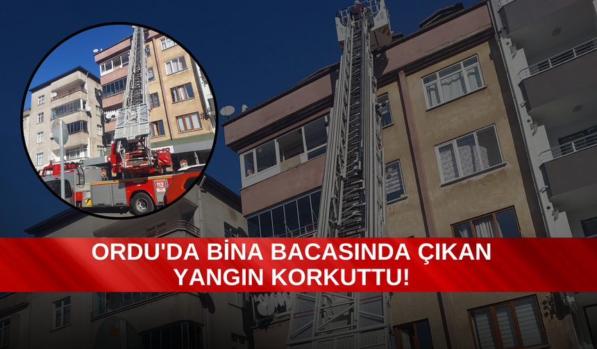 Ordu'da Bina Bacasında Çıkan Yangın Korkuttu!