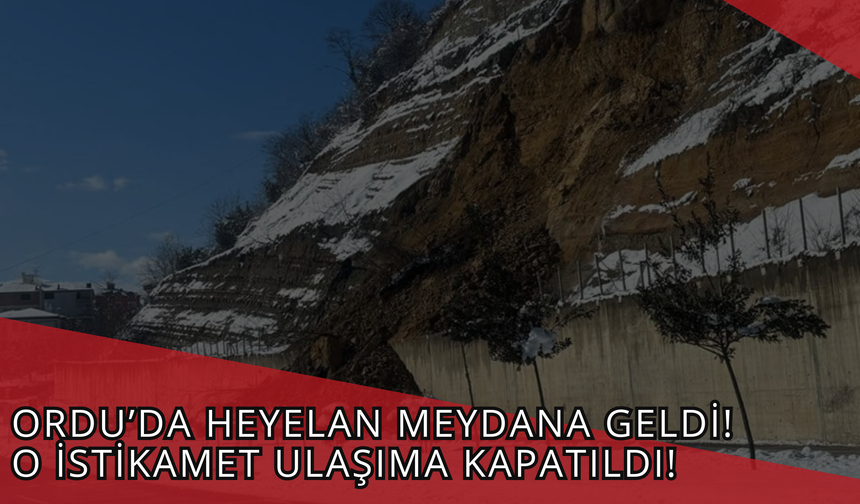 Ordu’da Heyelan Meydana Geldi! O İstikamet Ulaşıma Kapatıldı!