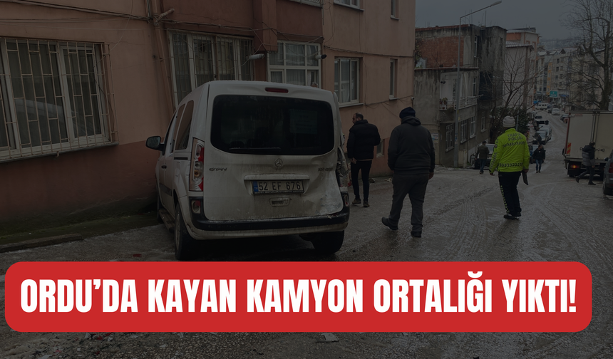 Ordu’da Kayan Kamyon Ortalığı Yıktı!