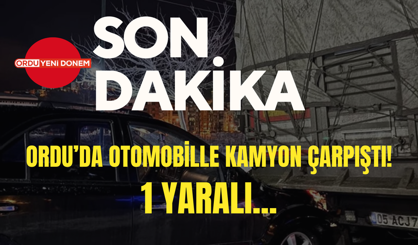 Ordu’da Otomobille Kamyon Çarpıştı! 1 Yaralı...