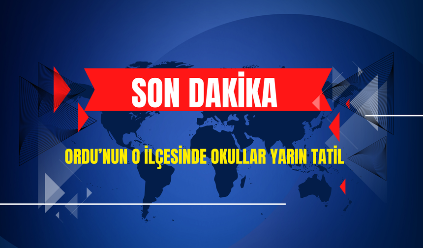 Ordu’nun O İlçesinde Okullar Yarın Tatil