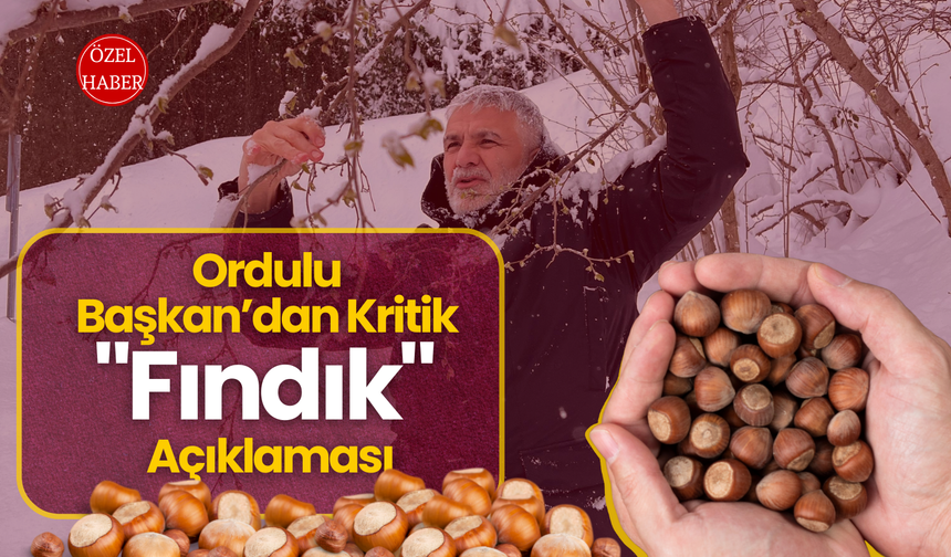 Ordulu Başkan’dan Kritik "Fındık" Açıklamaları…