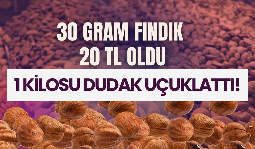 30 gram Fındık 20 TL Oldu, 1 Kilosu Dudak Uçuklattı!