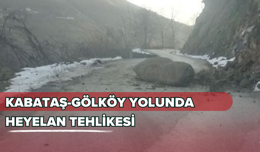 Kabataş-Gölköy Yolunda Heyelan Tehlikesi