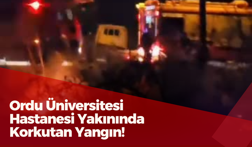 Ordu Üniversitesi Hastanesi Yakınında Korkutan Yangın! İşte O Görüntüler...