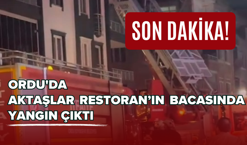 Ordu'da Aktaşlar Restoran’ın Bacasında Yangın Çıktı