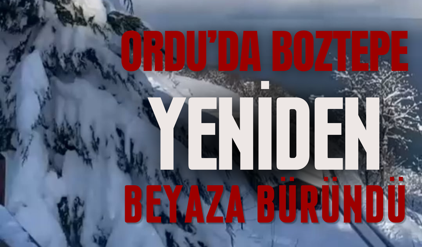 Ordu’da Boztepe Yeniden Beyaza Büründü