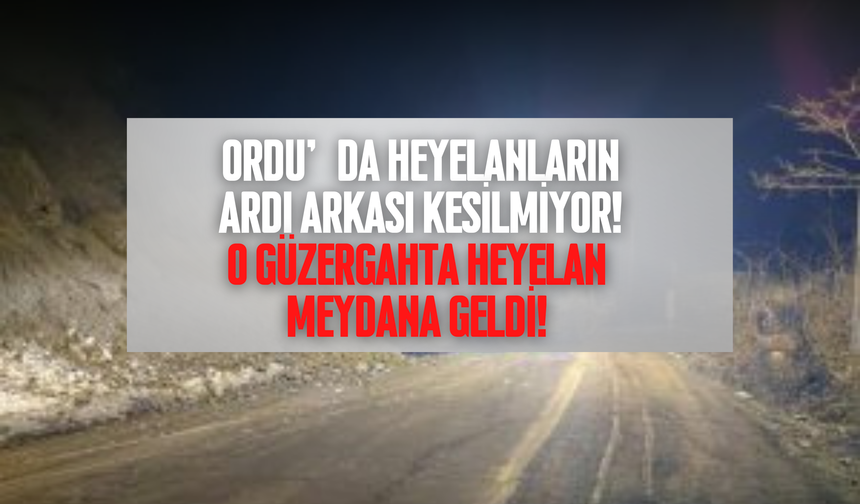 Ordu’da Heyelanların Ardı Arkası Kesilmiyor! O Güzergahta da Heyelan Meydana Geldi!