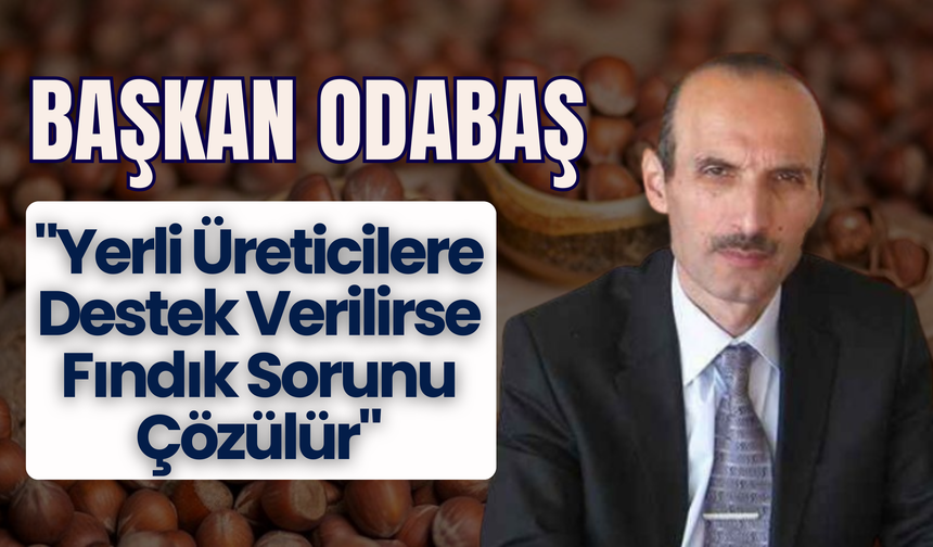 Başkan Odabaş, Hükümete Yerli Fındık Üreticileri İçin Çağrı Yaptı!