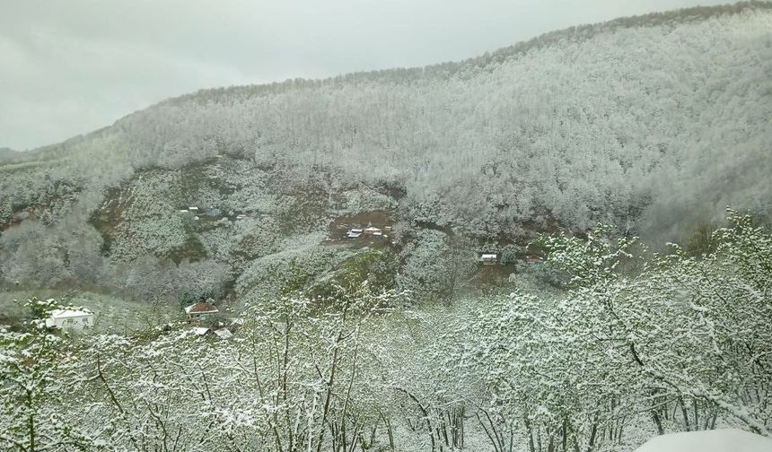 Zonguldak’ta yüksek kesimlerde kar yağışı etkili oldu