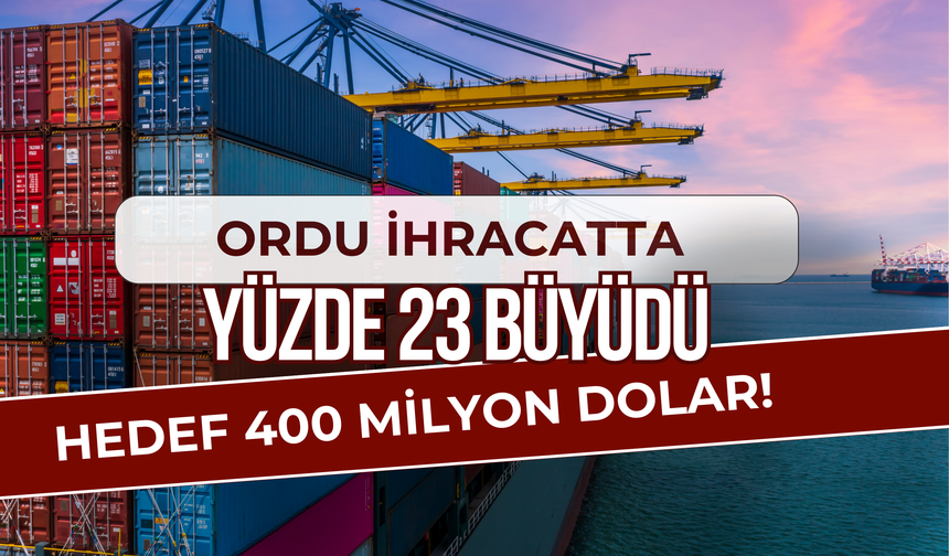 Ordu İhracatta Yüzde 23 Büyüdü: Hedef 400 Milyon Dolar!