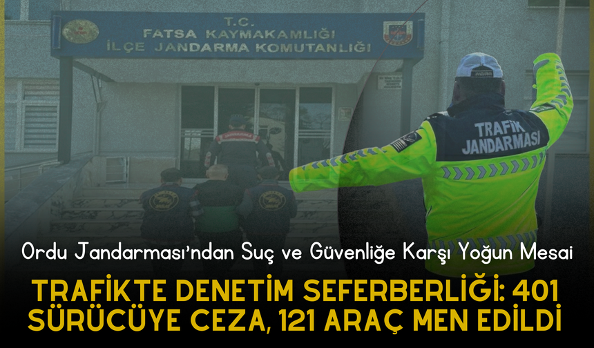 Ordu Jandarması'ndan Suç ve Güvenliğe Karşı Yoğun Mesai