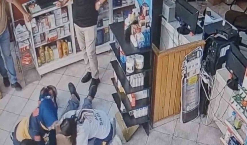 Eczanede yere yığıldı, sağlık çalışanları hayata döndürebilmek için dakikalarca ter döktü