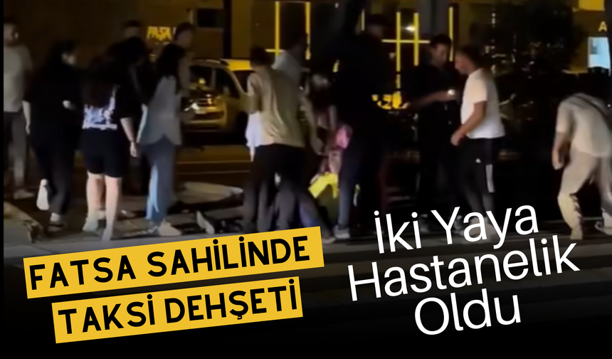 Ordu’da Karşıya Geçmek İsteyen 2 Kadına Taksi Çarptı!