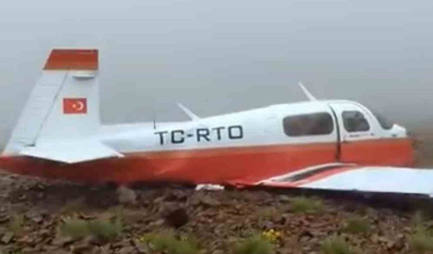 Rize’de düşen uçağa ilk ulaşılma görüntüsü ortaya çıktı