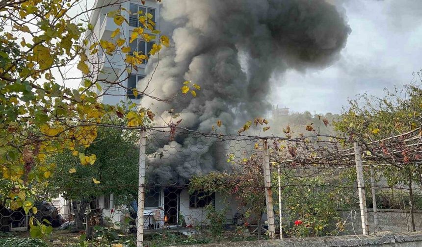 Şöminenin bacasından çıkan kıvılcım evi yaktı