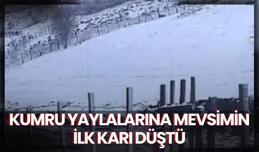 Kumru Yaylalarına Mevsimin İlk Karı Düştü