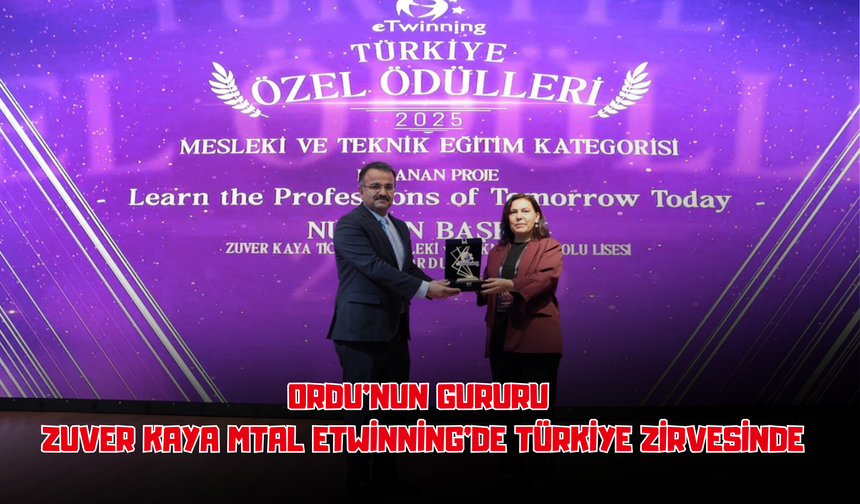 Ordu’nun Gururu: Zuver Kaya MTAL eTwinning’de Türkiye Zirvesinde