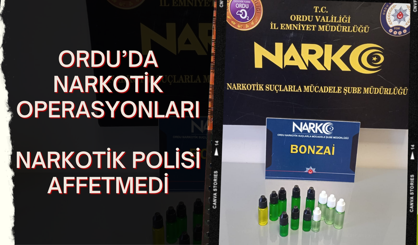Ordu’da Narkotik Operasyonları: Narkotik Polisi Affetmedi