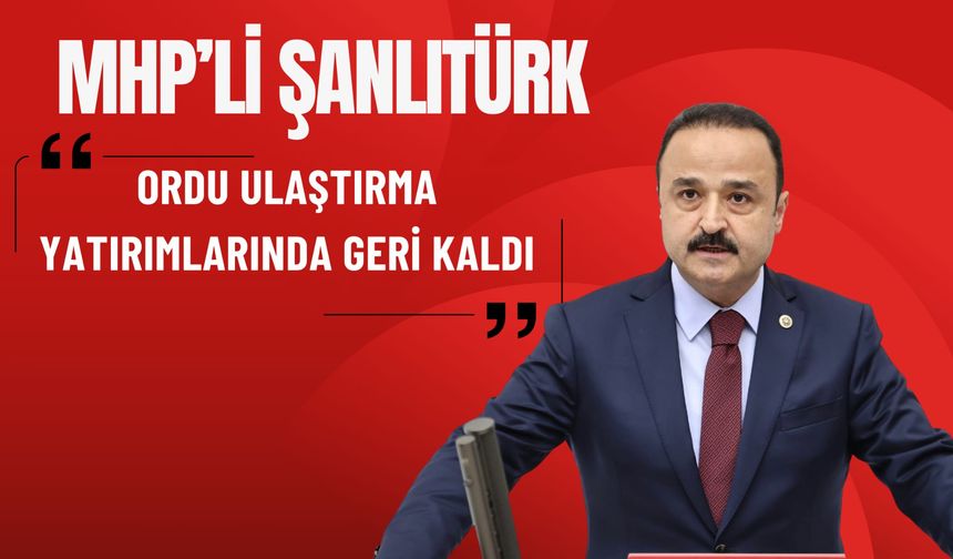 MHP’li Şanlıtürk: Ordu Ulaştırma Yatırımlarında Geri Kaldı