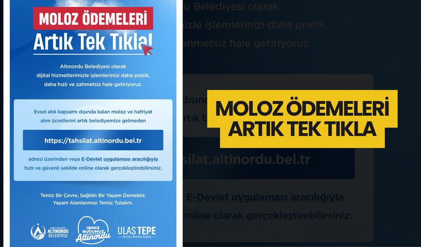 MOLOZ ÖDEMELERİ ARTIK TEK TIKLA
