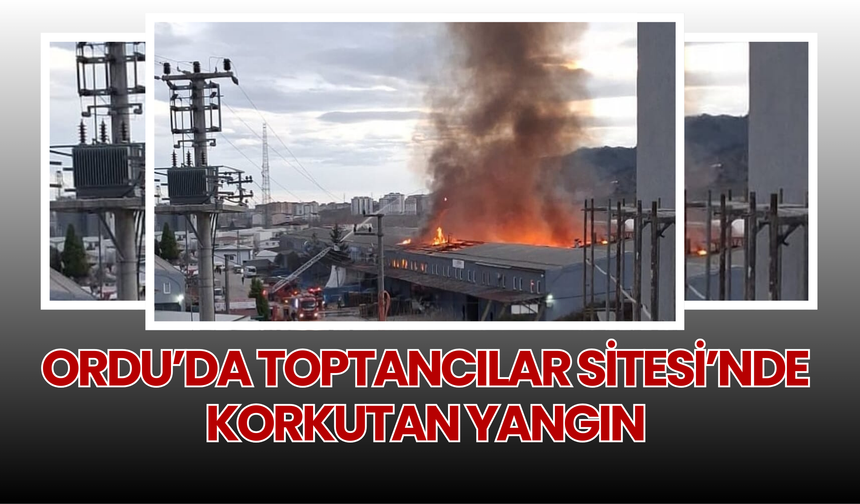 ORDU’DA TOPTANCILAR SİTESİ’NDE KORKUTAN YANGIN