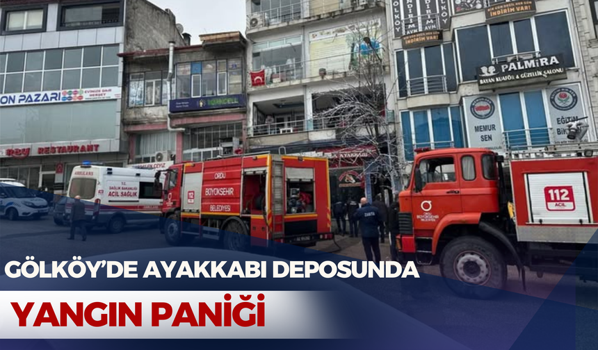 Gölköy’de Ayakkabı Deposunda Yangın Paniği