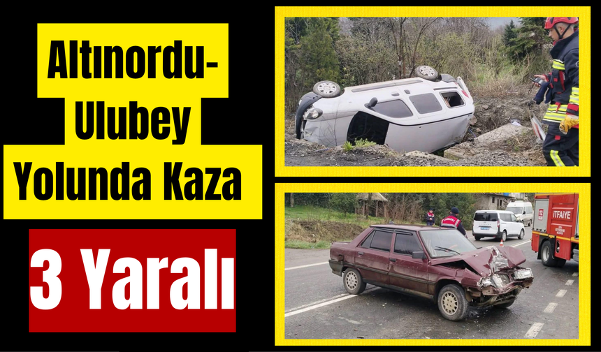 Altınordu-Ulubey Yolunda Kaza  3 Yaralı