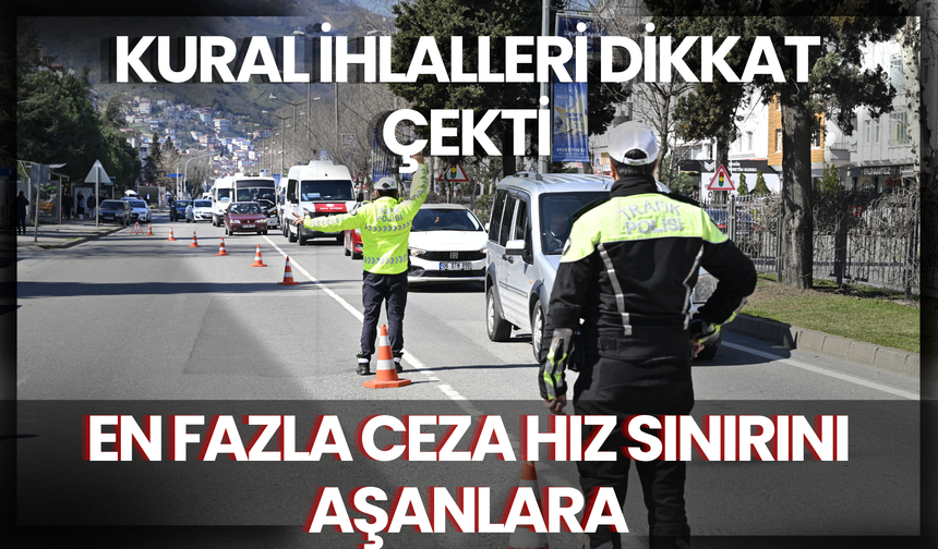 Kural İhlalleri Dikkat Çekti: En Fazla Ceza Hız Sınırını Aşanlara