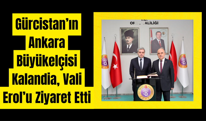 Gürcistan’ın Ankara Büyükelçisi Kalandia, Vali Erol’u Ziyaret Etti