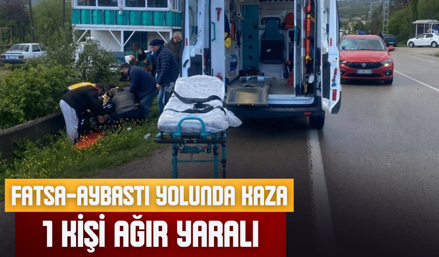 Fatsa-Aybastı Yolunda Kaza: 1 Kişi Ağır Yaralı