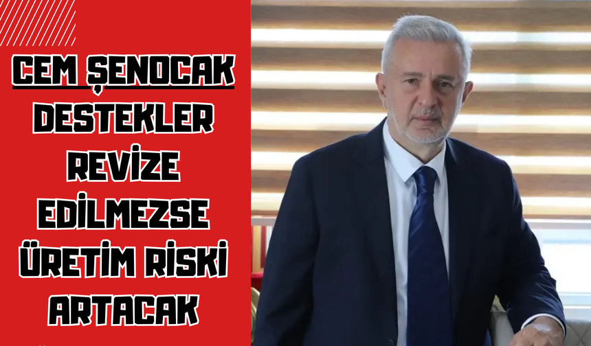 Cem Şenocak: Destekler Revize Edilmezse Üretim Riski Artacak