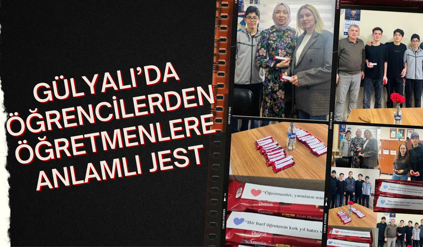 Gülyalı’da Öğrencilerden Öğretmenlere Anlamlı Jest
