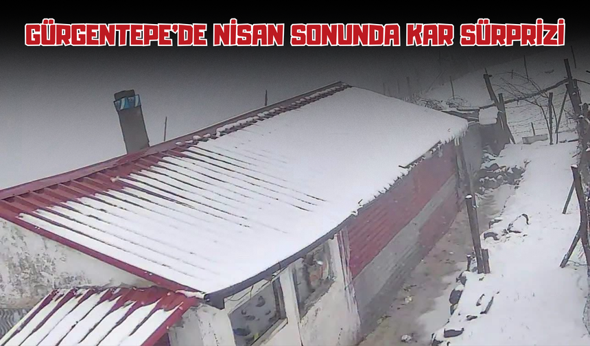 Gürgentepe’de Nisan Sonunda Kar Sürprizi