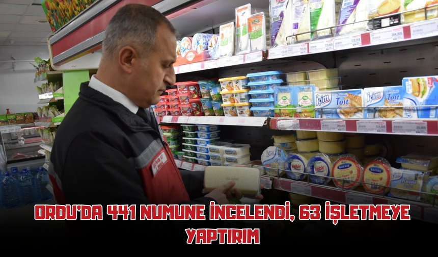 Ordu’da 441 Numune İncelendi, 63 İşletmeye Yaptırım