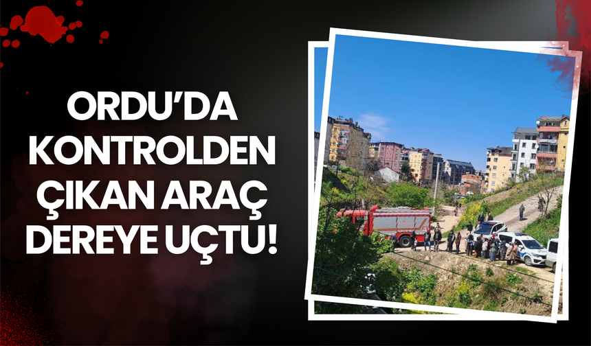 Ordu’da Kontrolden Çıkan Araç Dereye Uçtu!