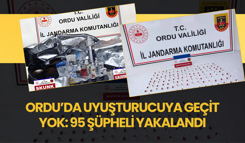 Ordu’da Uy*Geçit Yok: 95 Şüpheli Yakalandı