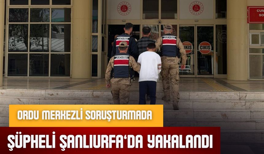 Ordu merkezli soruşturmada şüpheli Şanlıurfa’da yakalandı