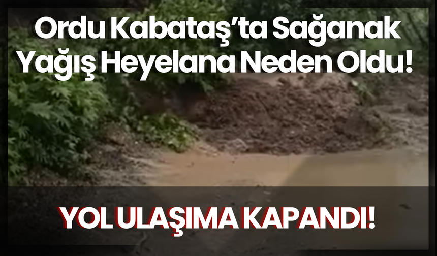 Ordu Kabataş’ta Sağanak Yağış Heyelana Neden Oldu! Yol Ulaşıma Kapandı!