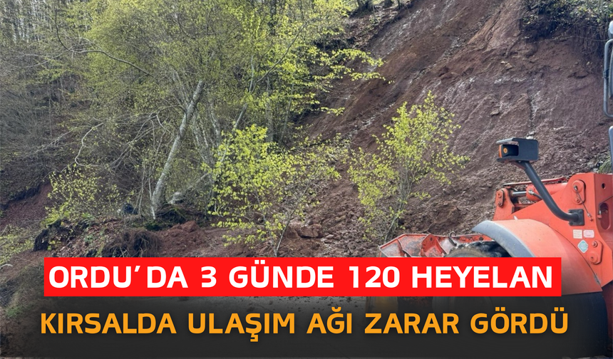 Ordu’da 3 Günde 120 Heyelan