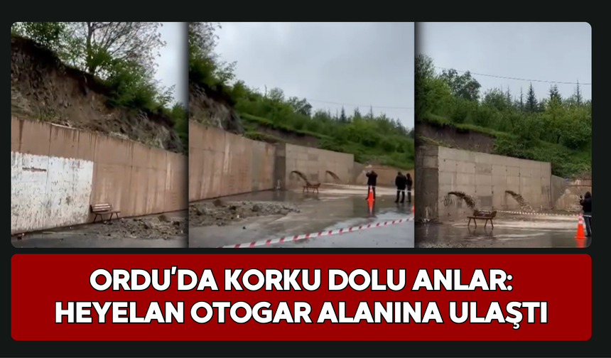 Ordu’da Korku Dolu Anlar: Heyelan Otogar Alanına Ulaştı