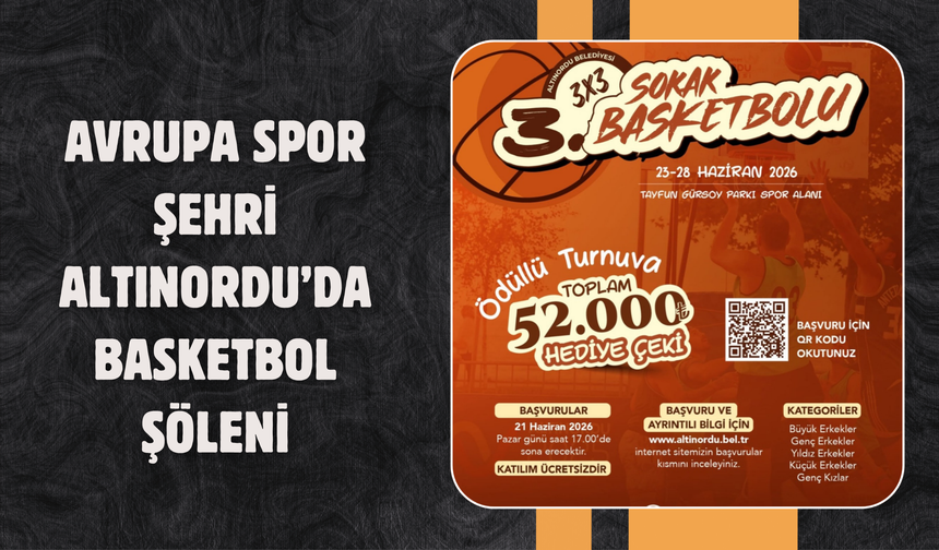 AVRUPA SPOR ŞEHRİ ALTINORDU’DA BASKETBOL ŞÖLENİ