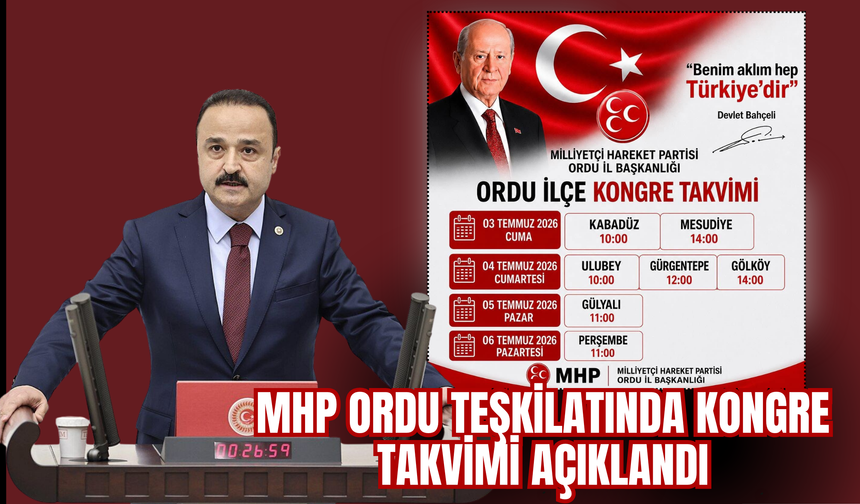 MHP Ordu Teşkilatında Kongre Takvimi Açıklandı