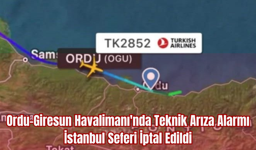 Ordu-Giresun Havalimanı'nda Teknik Arıza Alarmı: İstanbul Seferi İptal Edildi